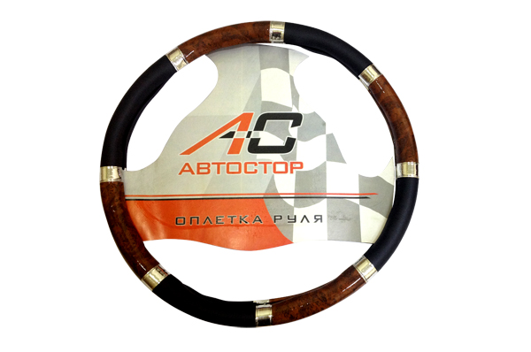 AVT1467 АВТОСТОР Оплетка на руль N1-B (M)
