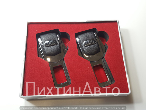 2076 IDV Заглушка ремня безопасности металл+кожа (01) 2076