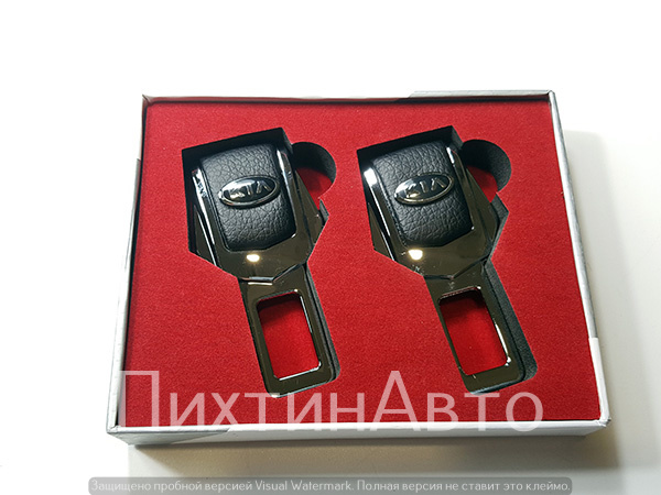 2084 IDV Заглушка ремня безопасности металл+кожа (01) 2084