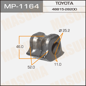 MP1164 MASUMA Втулка стабилизатора переднего левая toyota rav4 aca30 2.0vvti 05-09 Masuma MP1164