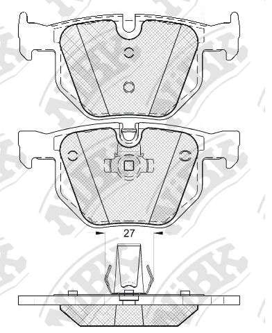 PN0093 NIBK Колодки тормозные дисковые задние, комплект