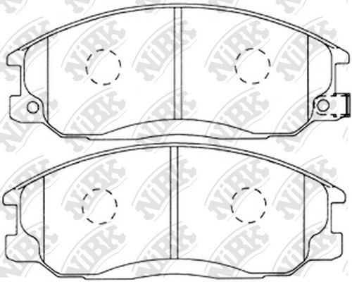 PN0103 NIBK Колодки тормозные HYUNDAI SANTA FE 01- перед.