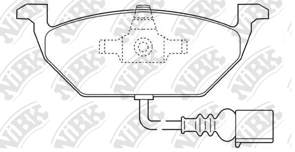 PN0148W NIBK Колодки тормозные VAG BORA/GOLF 4/A3 98- 1.4-2.0/1.9 DIESEL перед.с датчиком