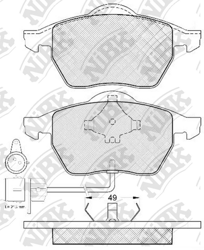 PN0300W NIBK Колодки тормозные VAG A4/A6/SUPERB/PASSAT 95- перед.