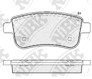 PN0381 NIBK Колодки тормозные дисковые