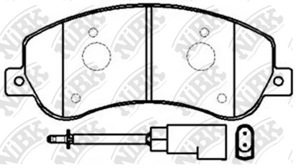 PN0444W NIBK Колодки тормозные FORD TRANSIT 06- перед.