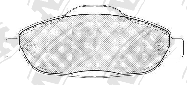 PN0450 NIBK Колодки тормозные PEUGEOT 308/3008/5008 09- перед.