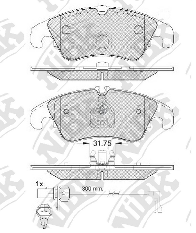 PN0477W NIBK Колодки тормозные AUDI A4/A5/Q5 07- перед.