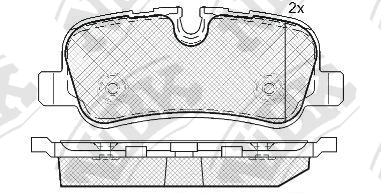 PN0485 NIBK Колодки тормозные LAND ROVER DISCOVERY/RR SPORT 05- задн.
