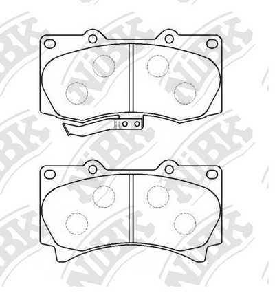 PN0498 NIBK Колодка тормозная дисковая