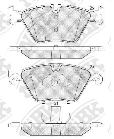 PN0545 NIBK Колодки тормозные BMW 5(F10) 10- 2.0-3.0 перед.