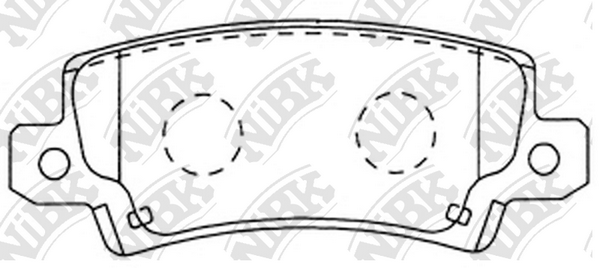 PN1827 NIBK Колодки тормозные TOYOTA COROLLA 00- 1.4-2.0 задн.