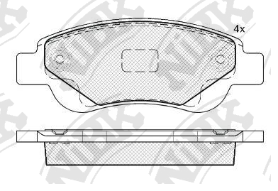 PN1841 NIBK Тормозные колодки дисковые TOYOTA/PSA AYGO/C1/107