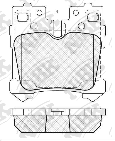PN1844 NIBK Тормозные колодки дисковые LEXUS LS460 06-