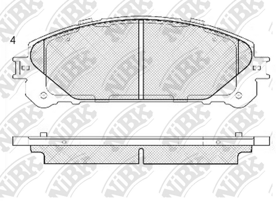 PN1845 NIBK Колодки тормозные TOYOTA/LEXUS HIGHLANDER/RAV 4/RX 08- перед.