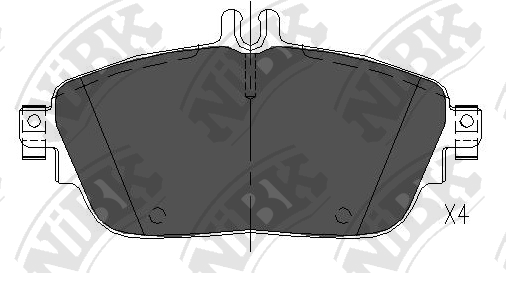 PN31009 NIBK Колодки тормозные передние A176 B246 CLA117 144*71.8*18.5 NIBK