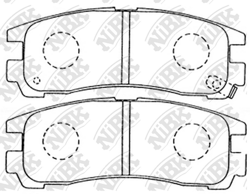 PN3174 NIBK Тормозные колодки дисковые MITSUBISHI GALANT/PAJERO PININ 92- зад.