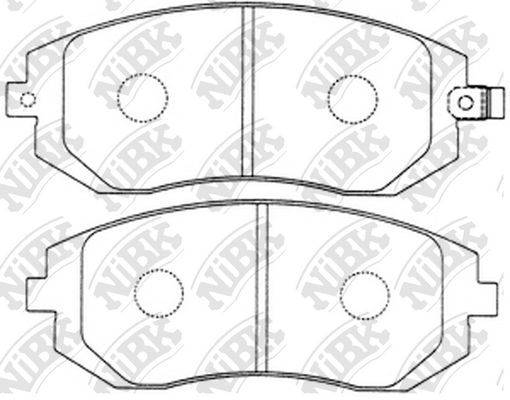 PN7460 NIBK Колодки тормозные передние SUBARU FORESTER/IMPREZA/OUTBACK/LEGACY 02- 1.5-2.5 NIBK