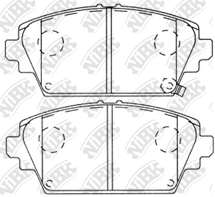 PN8106 NIBK Колодки тормозные NISSAN ALMERA/PRIMERA 00- 1.8-2.0 16V перед.