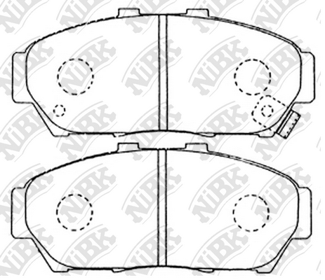 PN8337 NIBK Колодки тормозные HONDA INTEGRA 93- перед.