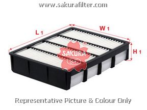 A1152 SAKURA Фильтр воздушный TOYOTA HILUX 95- 2.4
