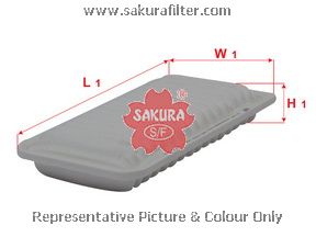 A1180 SAKURA Фильтр воздушный TOYOTA AVENSIS/COROLLA -08 1.8-2.4