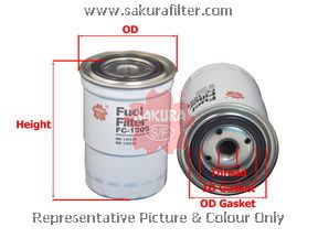 FC1009 SAKURA Фильтр топливный MITSUBISHI PAJERO 00- 3.2