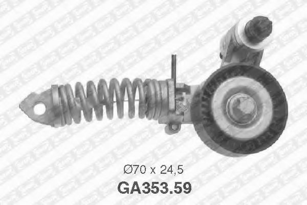 GA35359 SNR-NTN Натяжитель ремня OPEL ASTRA H/CORSA C/CORSA D 00- приводного 1.0-1.4