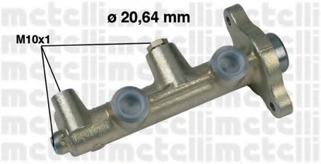 050179 METELLI главный тормозной цилиндр
