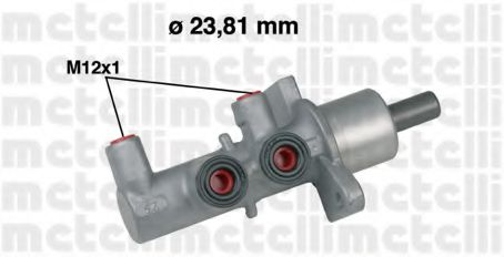 050567 METELLI Главный тормозной цилиндр