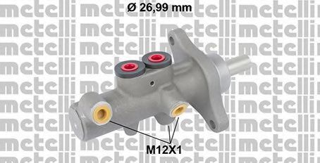 050832 METELLI Главный тормозной цилиндр