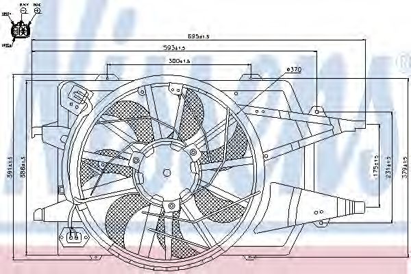 85342 NISSENS Вентилятор кондиц. FOCUS 1.4-2. 98-5