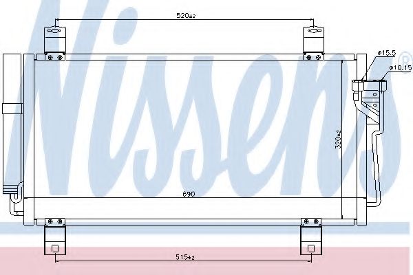 940032 NISSENS Конденсер DA 6 1.8-2.5 7-