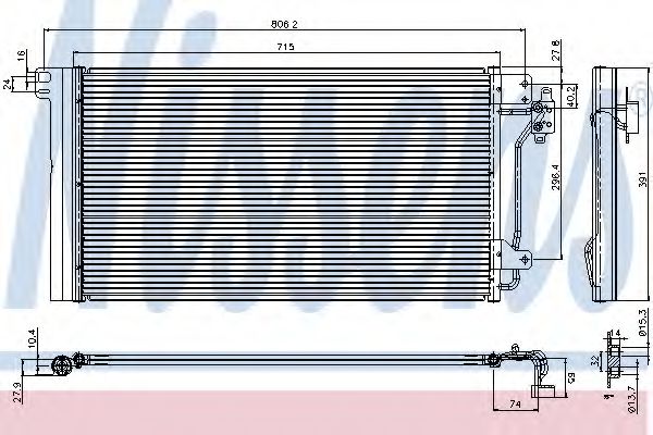 94604 NISSENS Радиатор кондиционера VAG TRANSPORTER V 2.3.21.9-2.5 TDi 3-