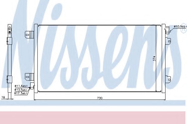 94659 NISSENS Радиатор кондиционера nissan: interstar автобус (x70) dci 90/dci 120/dci 140/dci 80 02-, interstar фургон (x70) dci 90/dci 100/dci 120/dci 140/dci 80 02- opel: movano com