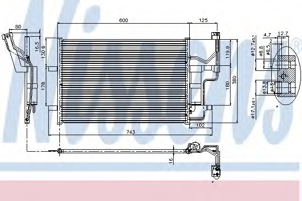 94902 NISSENS Радиатор кондиционера