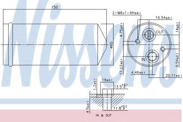 95142 NISSENS Осушитель кондиционера daewoo nubira 1.62.0 97-
