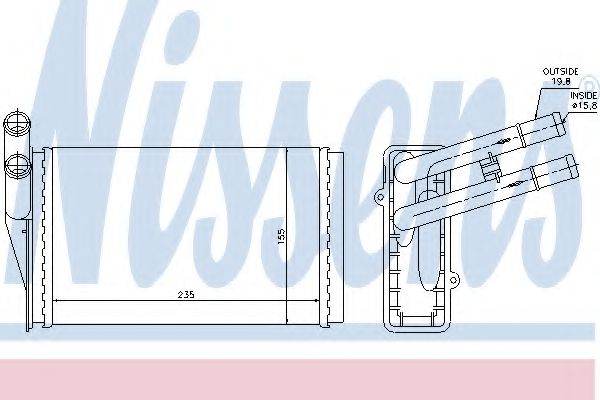 70221 NISSENS Радиатор печки