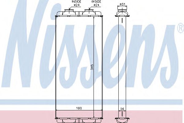 72048 NISSENS радиатор отопителя