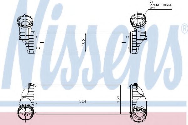 96364 NISSENS Интеркулер bmw f15 2.0-3.04.0d 13-