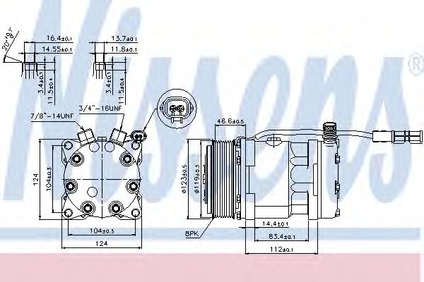 89139 NISSENS компрессор кондиционера