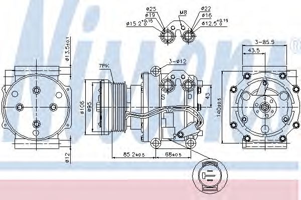 89331 NISSENS компрессор кондиционера