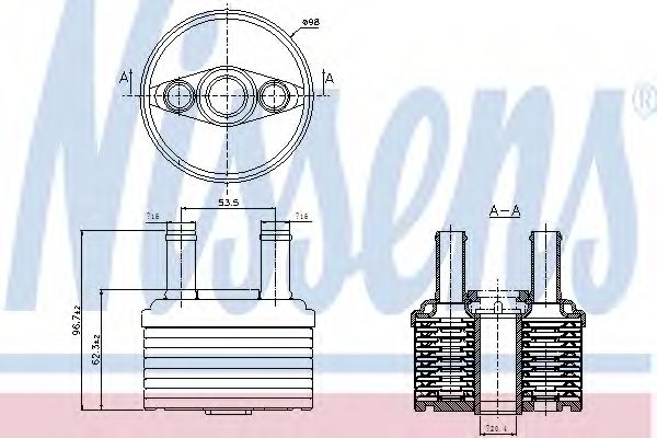90664 NISSENS радиатор масляный акпп vag a3ttgolfpassatoctavia 1.6-2.0 03-