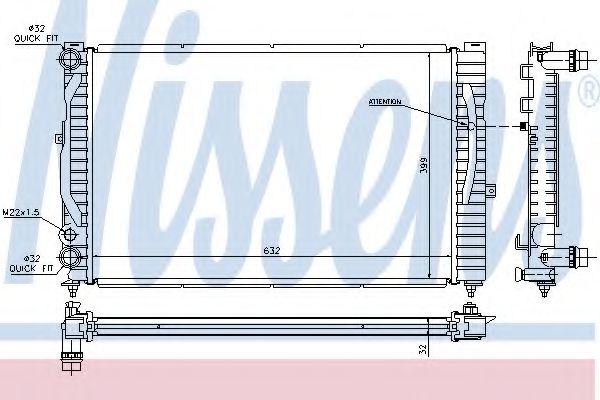 60299 NISSENS Радиатор охлаждения двигателя