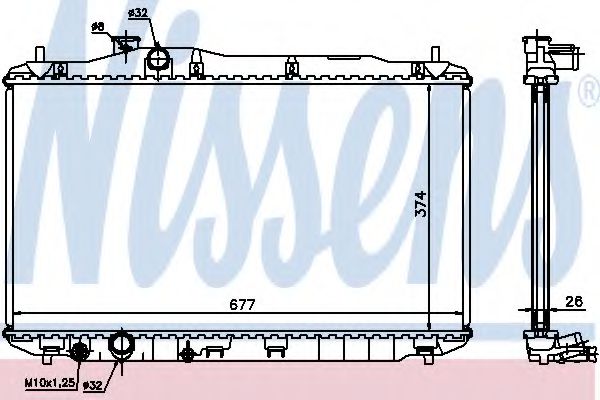 68134A NISSENS Радиатор CIVIC 1.41.8 6- (HD2189)