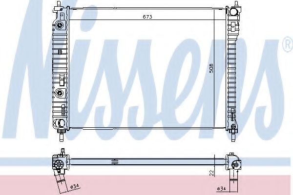61688 NISSENS Радиатор opel antaracaptiva 2.4-3.2 06-
