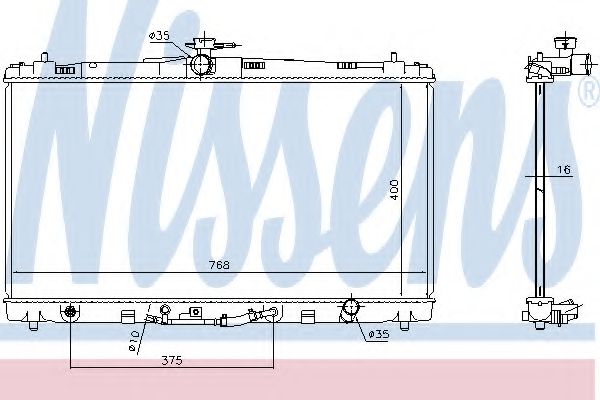 646906 NISSENS Радиатор TOYOTA CAMRY 11- 2.0/2.5/3.5 охлаждения