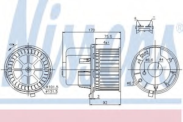 87061 NISSENS Моторчик печки FORD TRANSIT (94-) 2. EFi