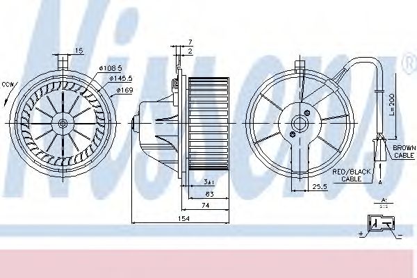 87068 NISSENS Моторчик печки AUDI 8 9 (86-) 1.4