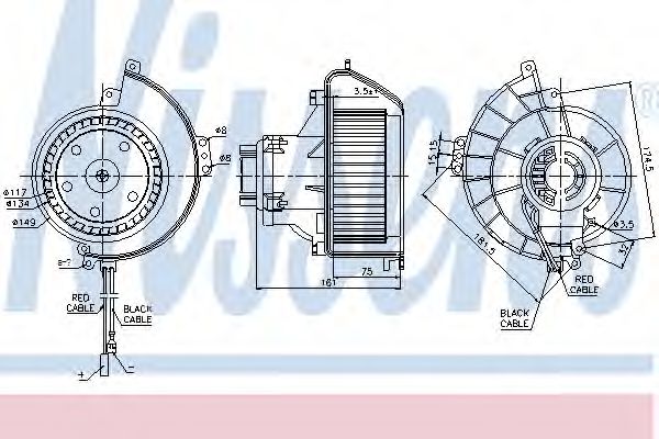 87081 NISSENS мотор отопителя opel astra h zafira b 04-05-